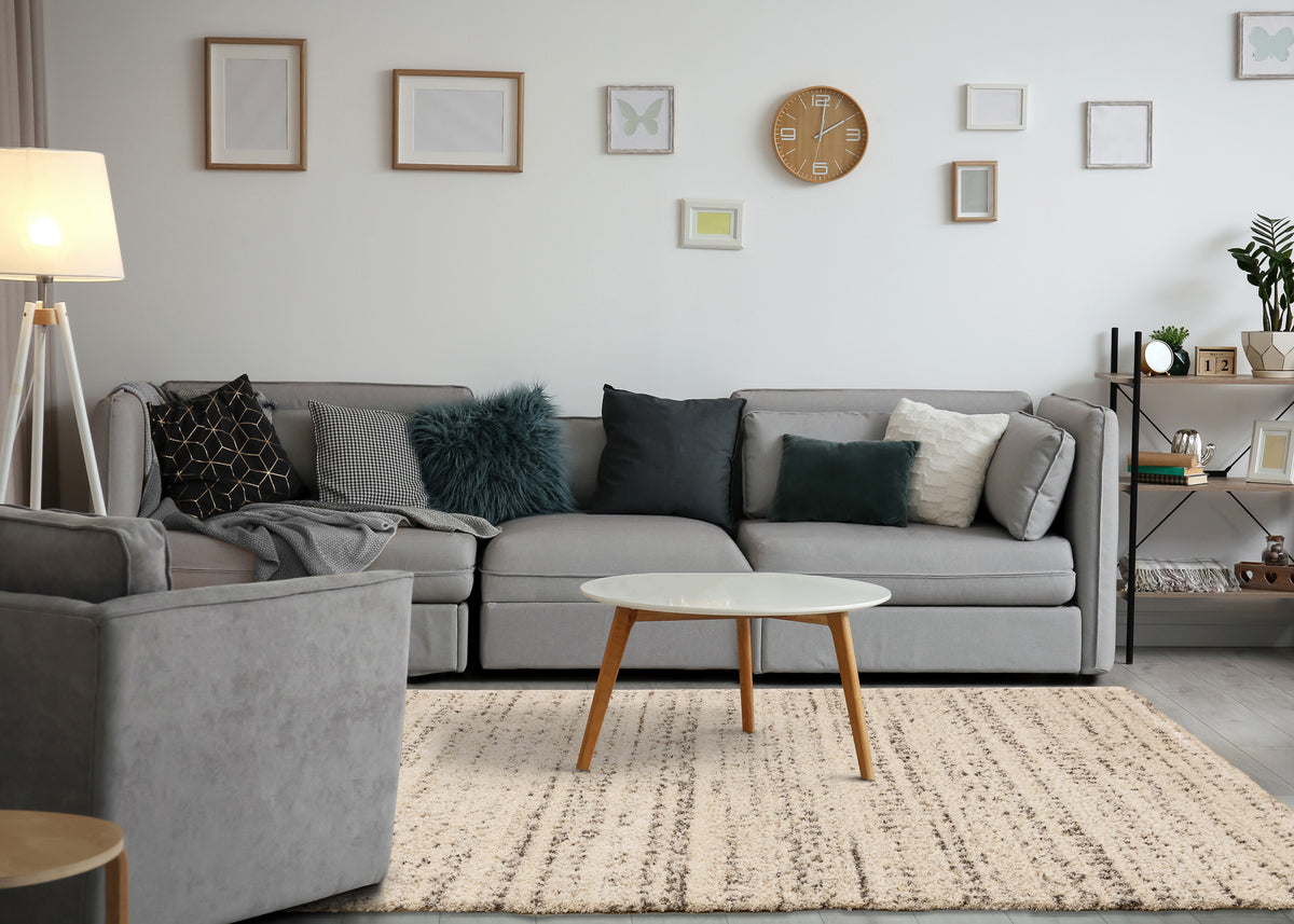 Contemporary Tribal Southwestern Cream Area Rug