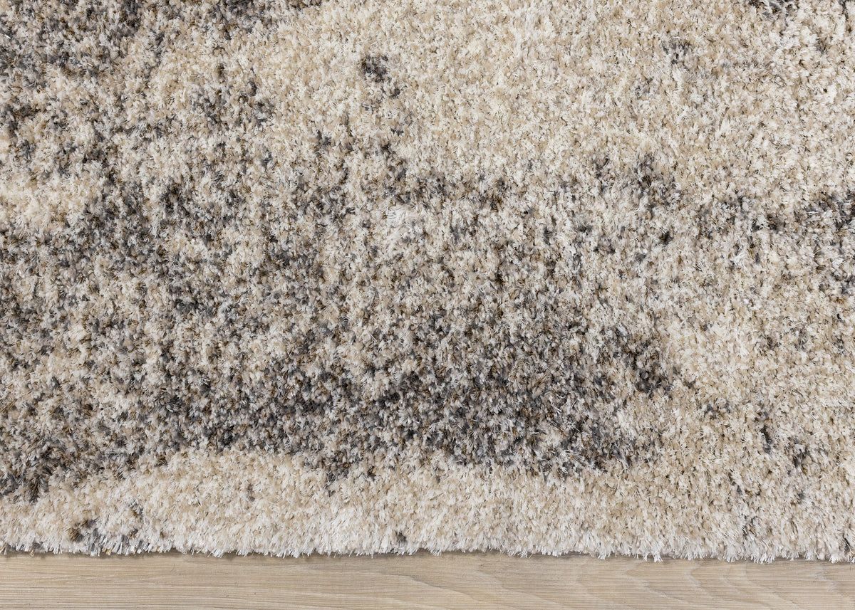 Contemporary Distressed Cream Area Rug
