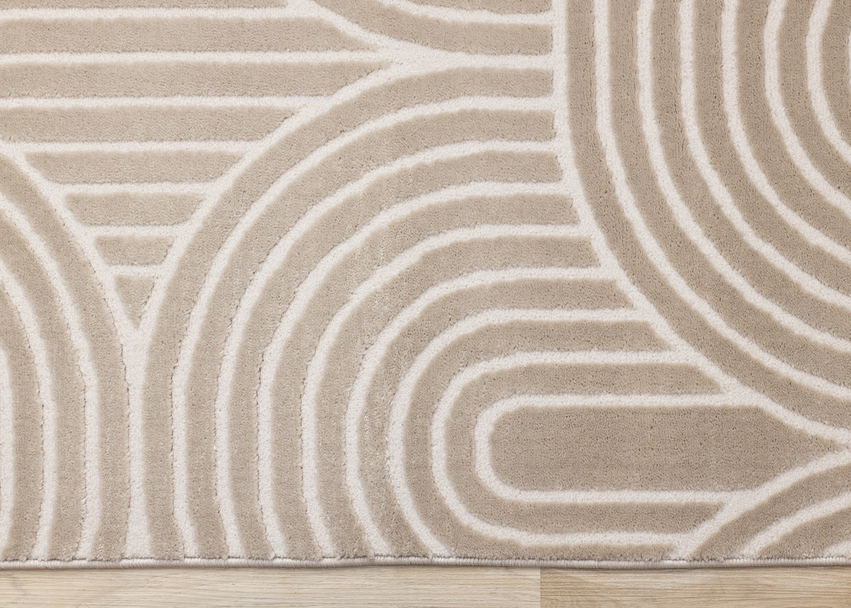 Contemporary Geometric Beige Area Rug