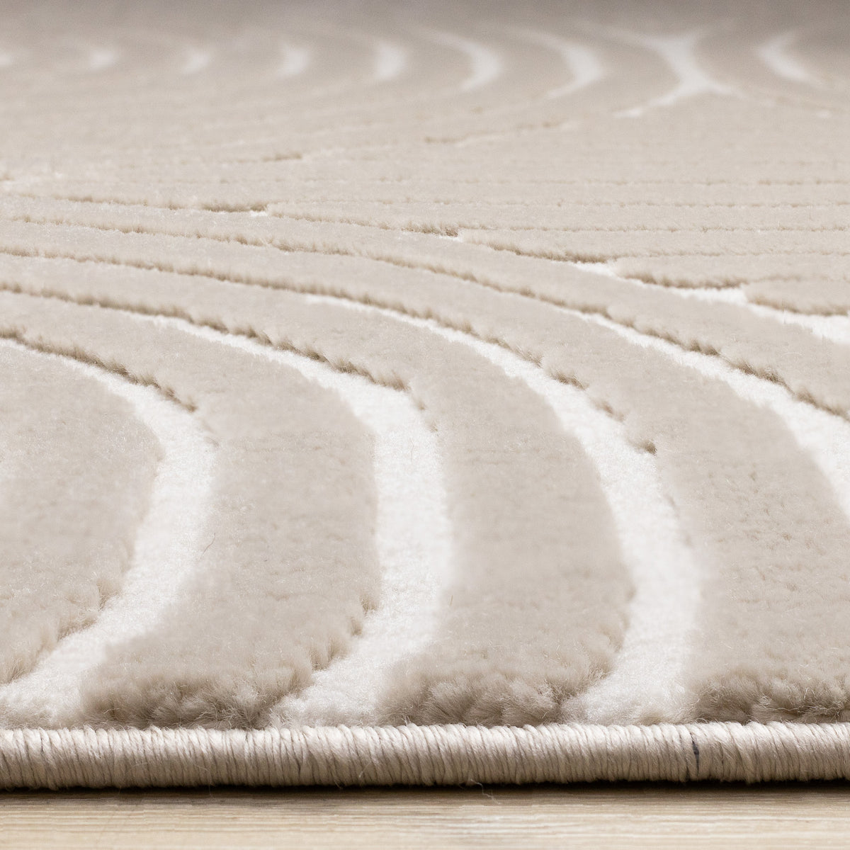 Contemporary Geometric Beige Area Rug