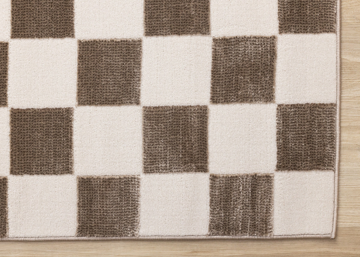 Contemporary Geometric Brown Area Rug