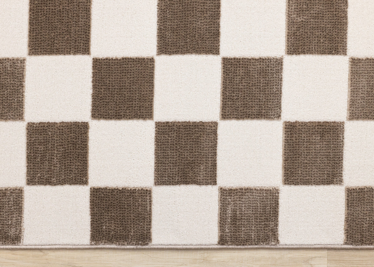 Contemporary Geometric Brown Area Rug