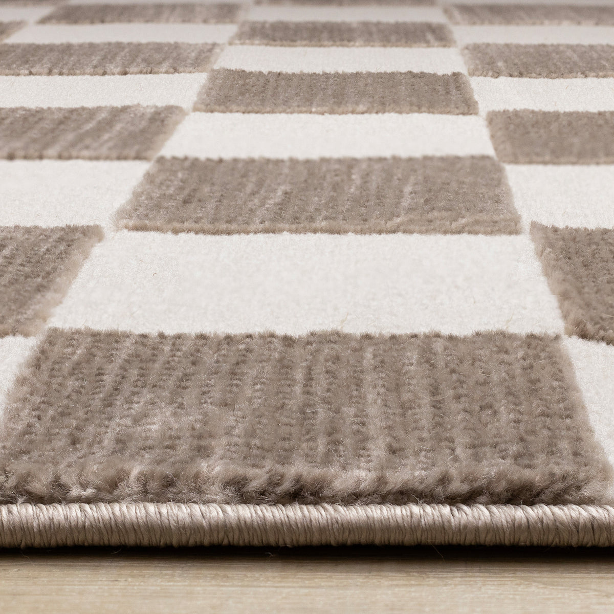 Contemporary Geometric Brown Area Rug