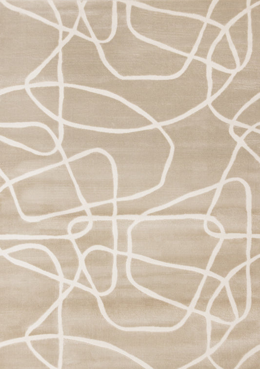 Art Organic Tonal Solid Cream Area Rug