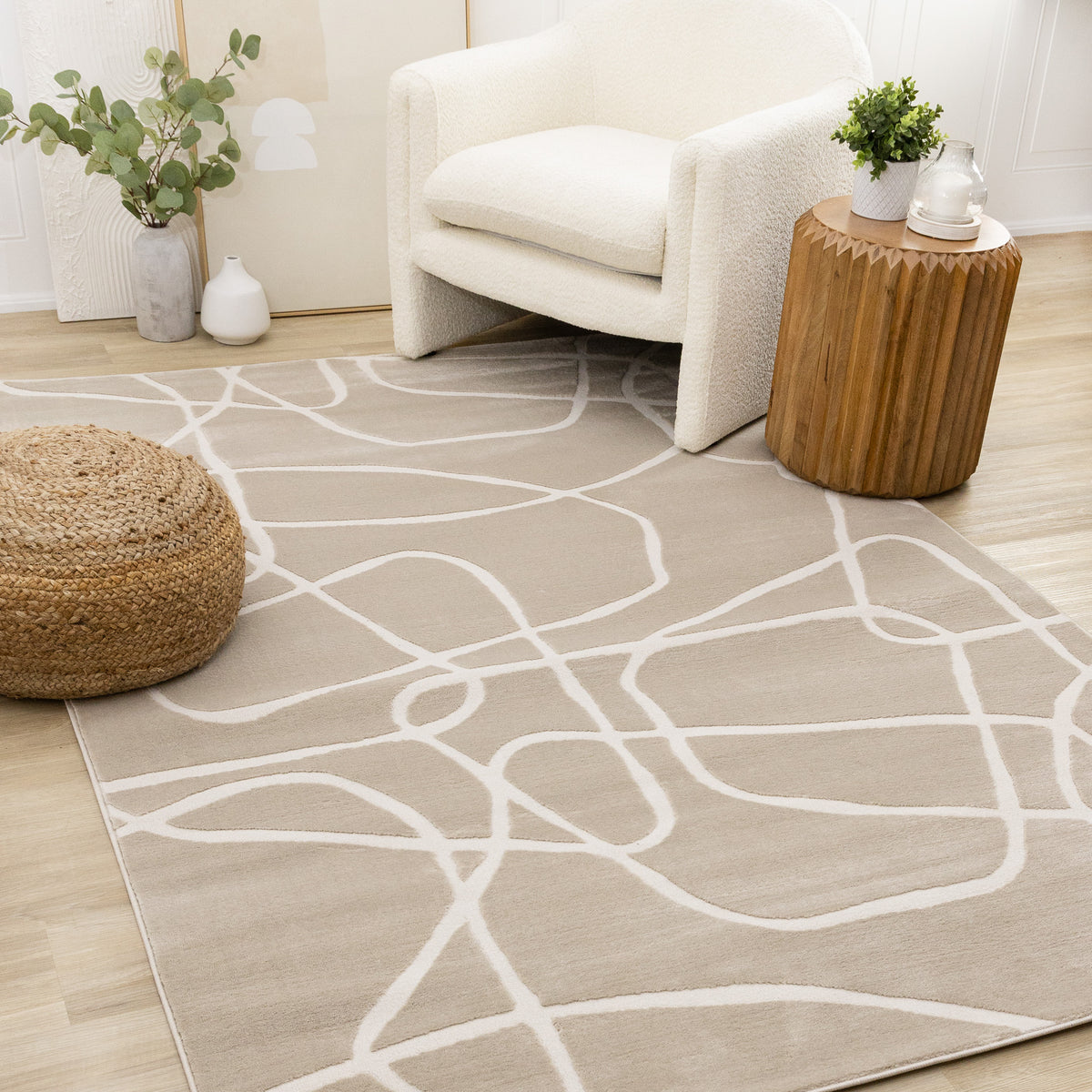 Tapis Art Organic Tonal Crème Uni