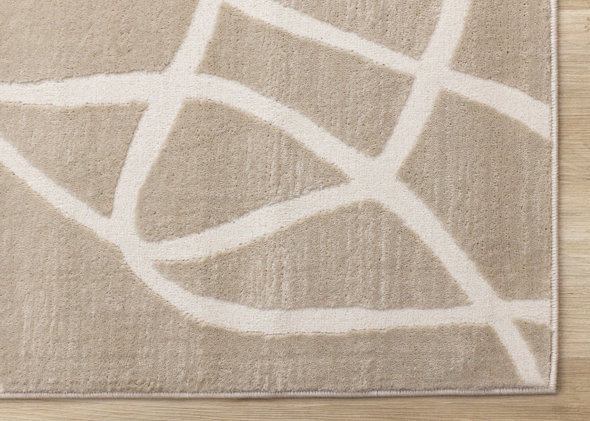Art Organic Tonal Solid Cream Area Rug