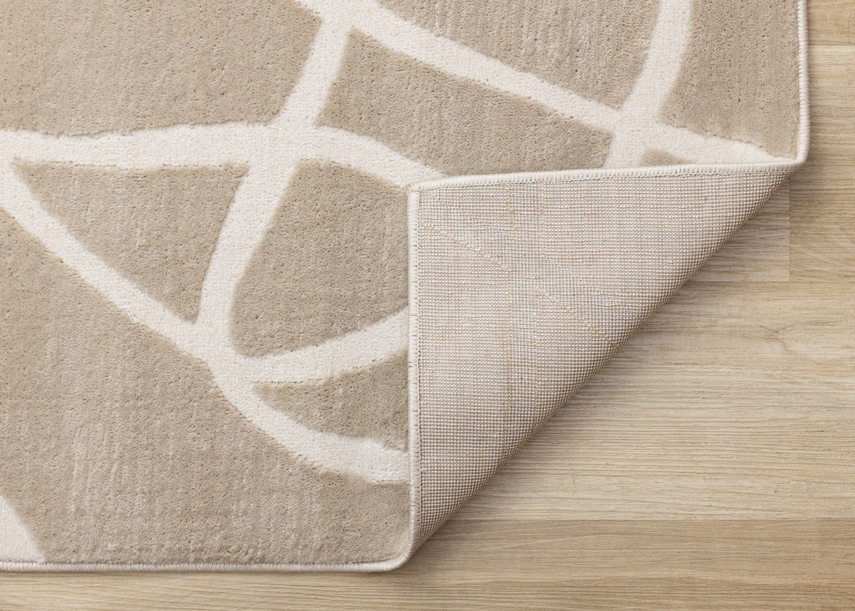 Art Organic Tonal Solid Cream Area Rug