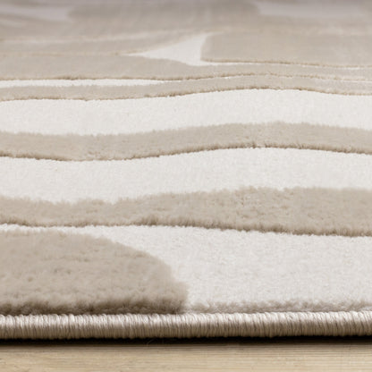 Mid-Century Geometric Cream Area Rug