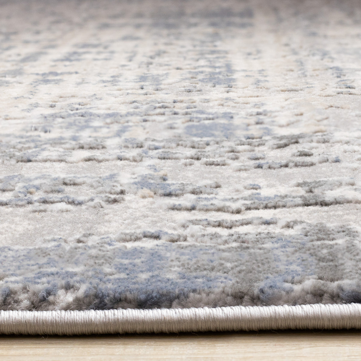 Contemporary Border Organic Grey Area Rug