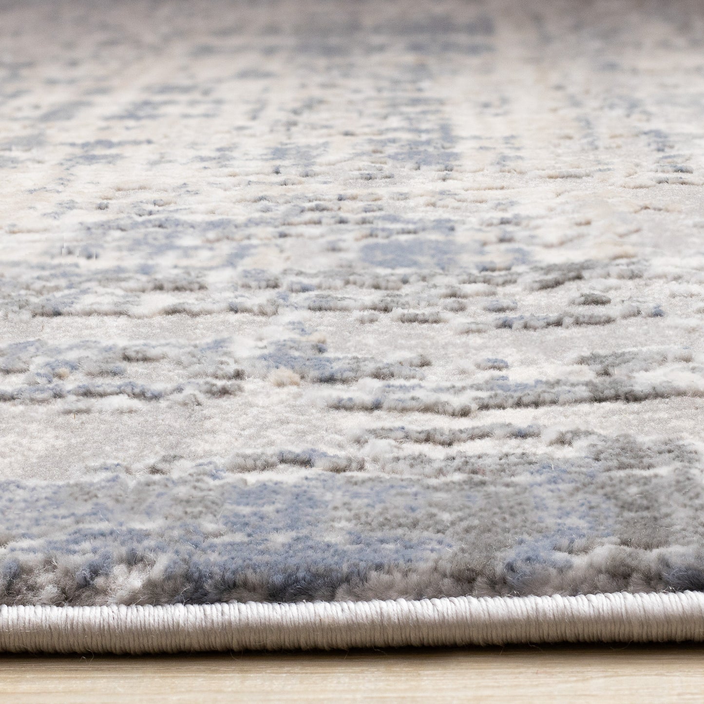 Contemporary Border Organic Grey Area Rug