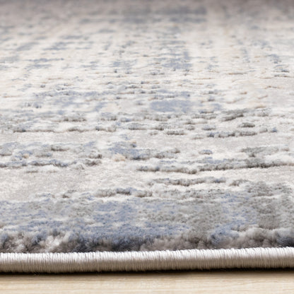 Contemporary Border Organic Grey Area Rug