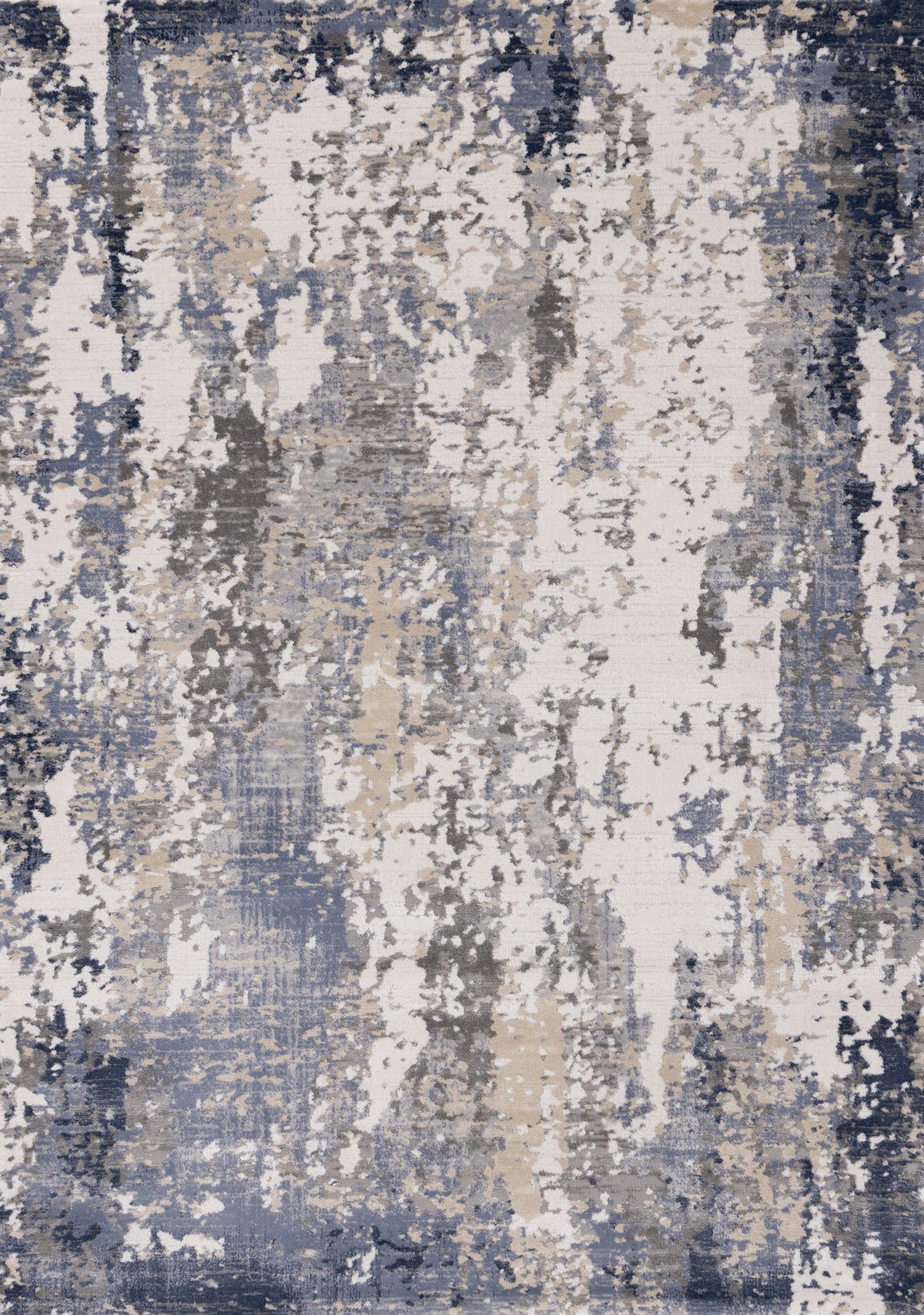 Tapis contemporain bio bleu