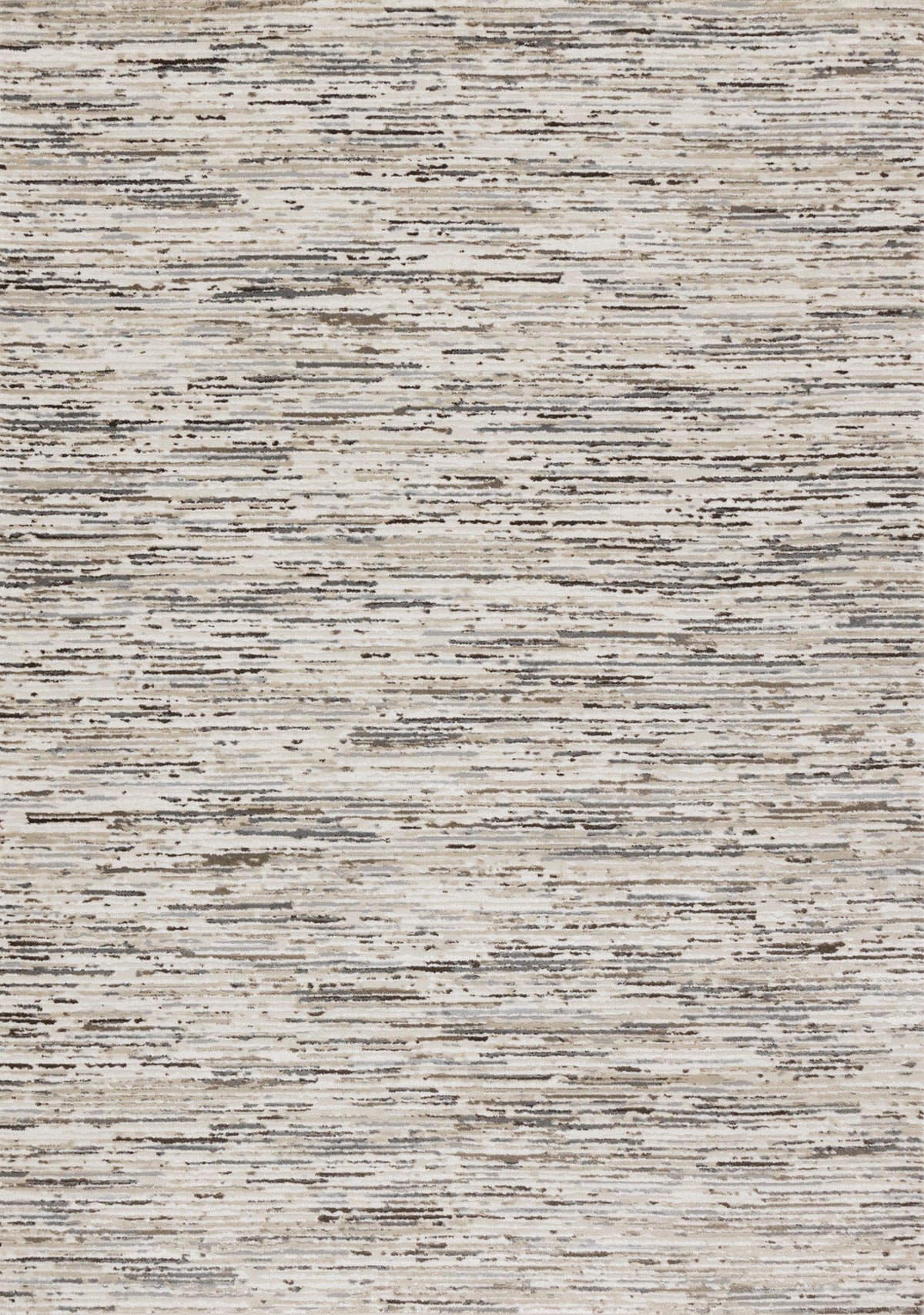 Tapis contemporain rayé crème