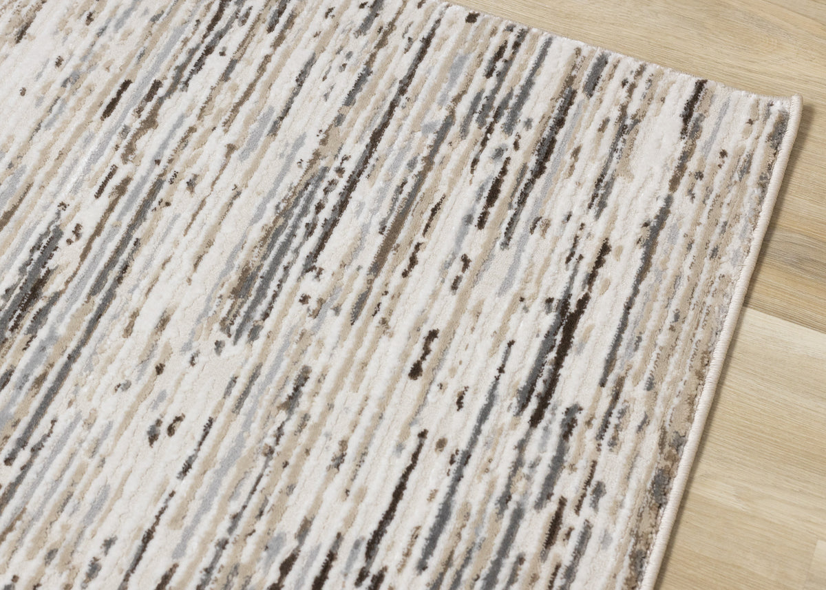 Contemporary Stripes Cream Area Rug