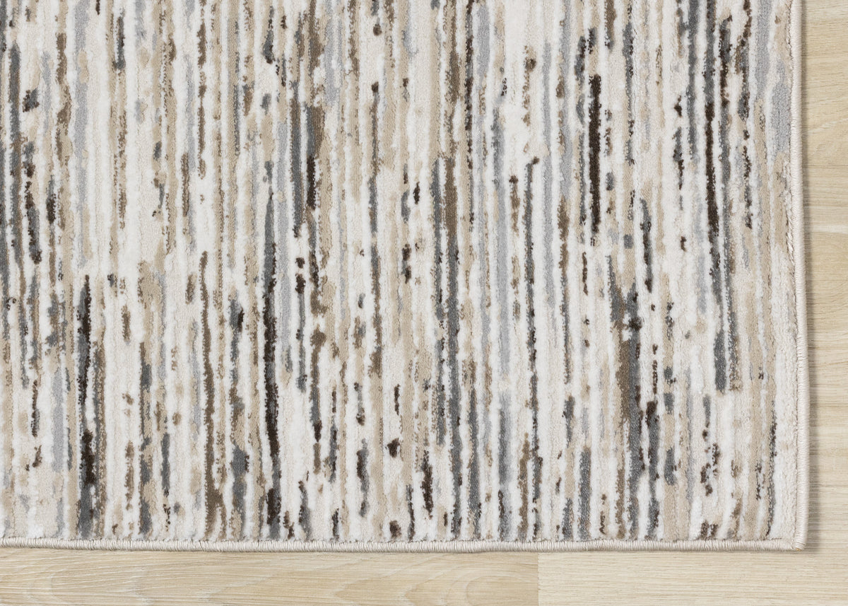 Contemporary Stripes Cream Area Rug