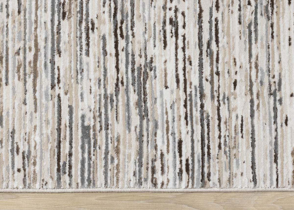 Contemporary Stripes Cream Area Rug