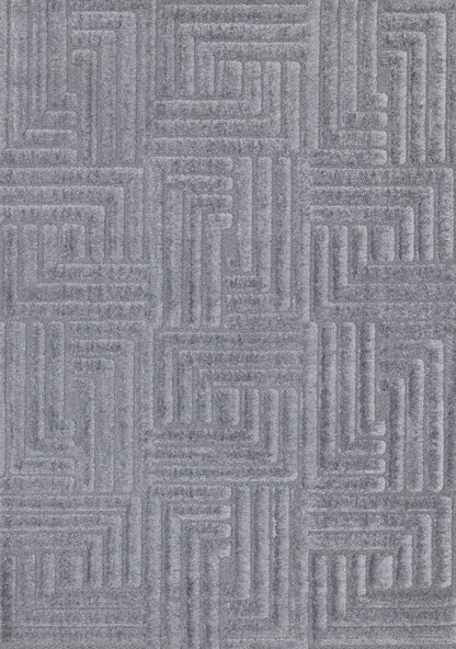 Modern Geometric Blue Area Rug