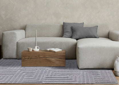 Modern Geometric Blue Area Rug