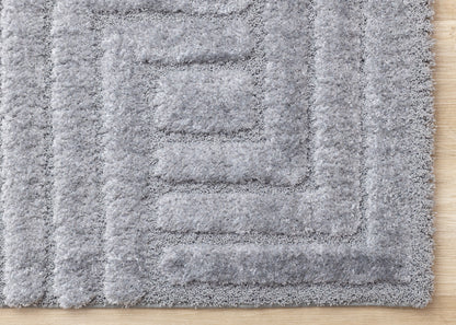 Modern Geometric Blue Area Rug