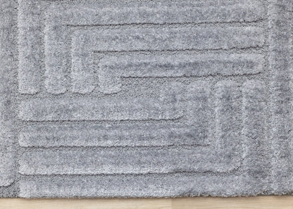 Modern Geometric Blue Area Rug