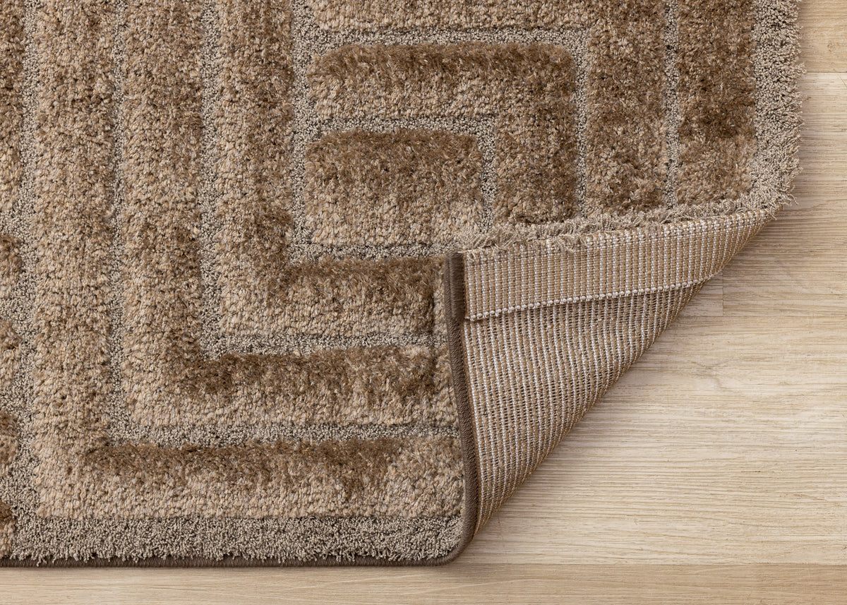 Modern Geometric Brown Area Rug