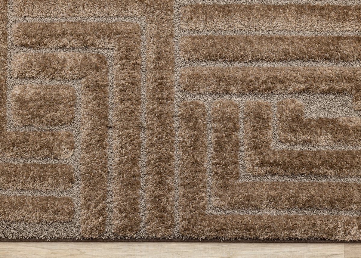 Modern Geometric Brown Area Rug