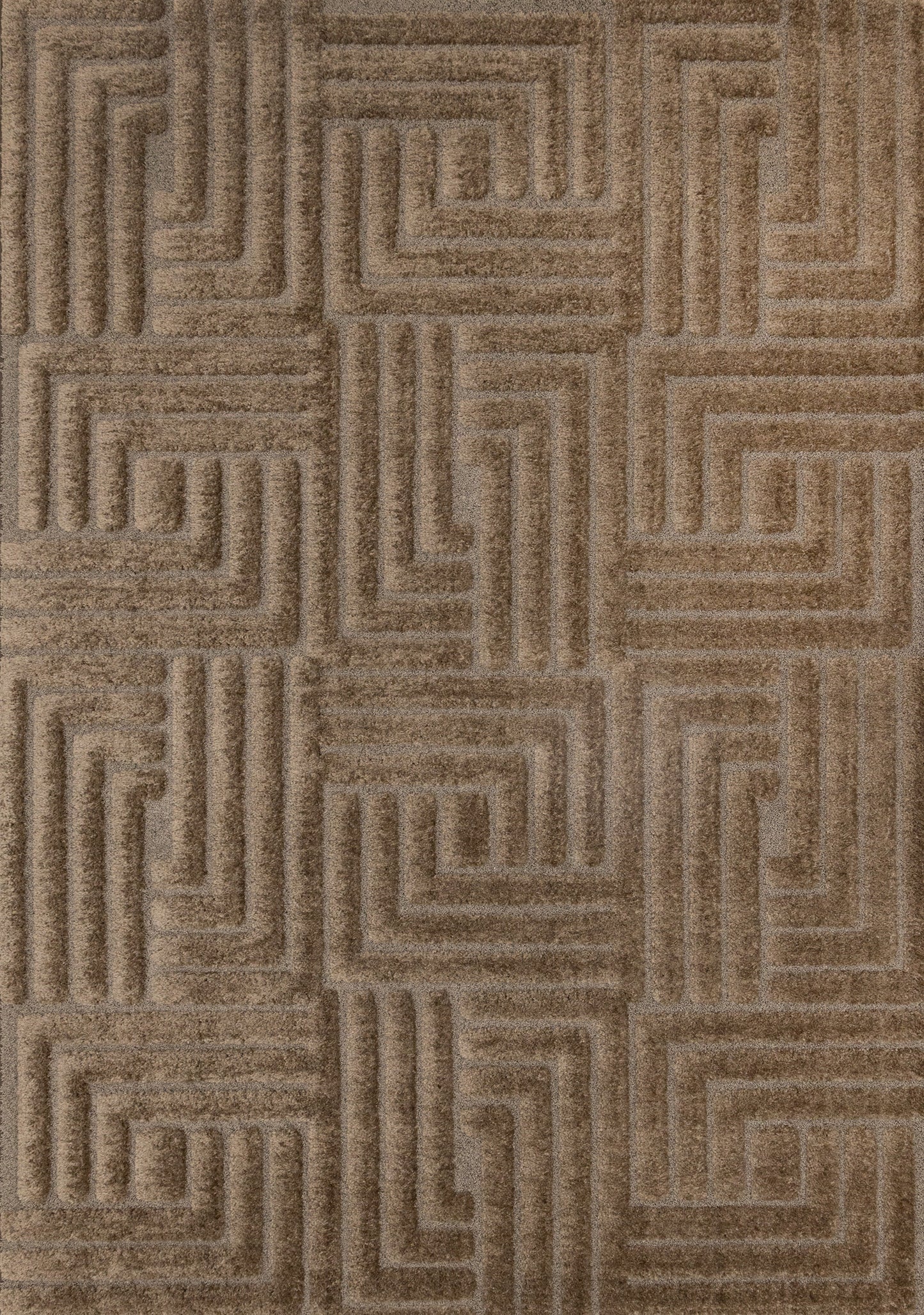 Modern Geometric Brown Area Rug-3