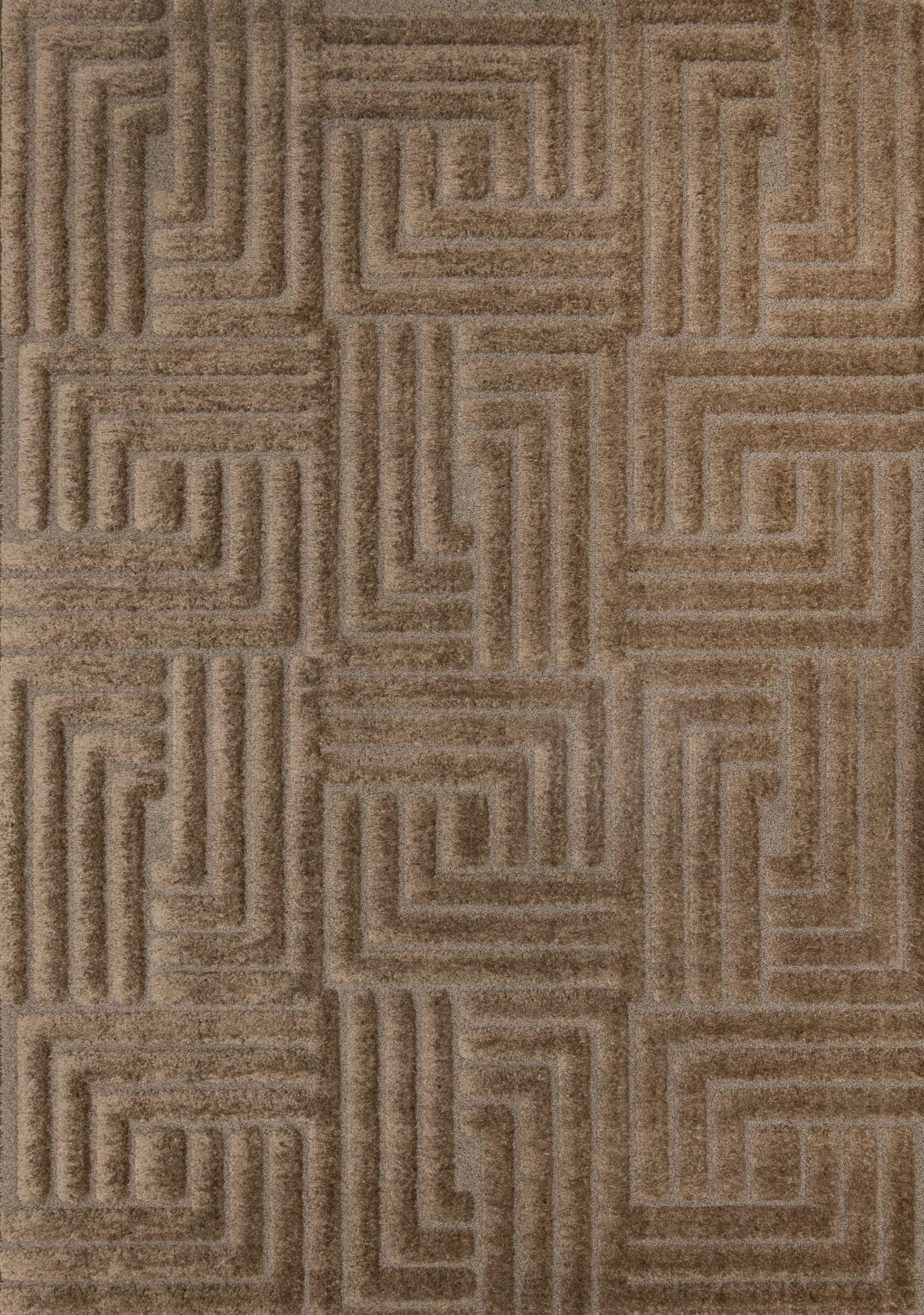 Modern Geometric Brown Area Rug-3