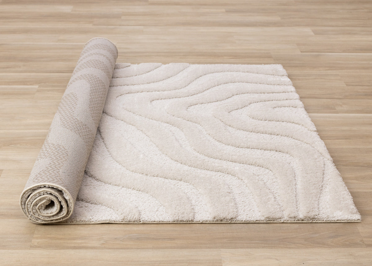Modern Organic White Area Rug