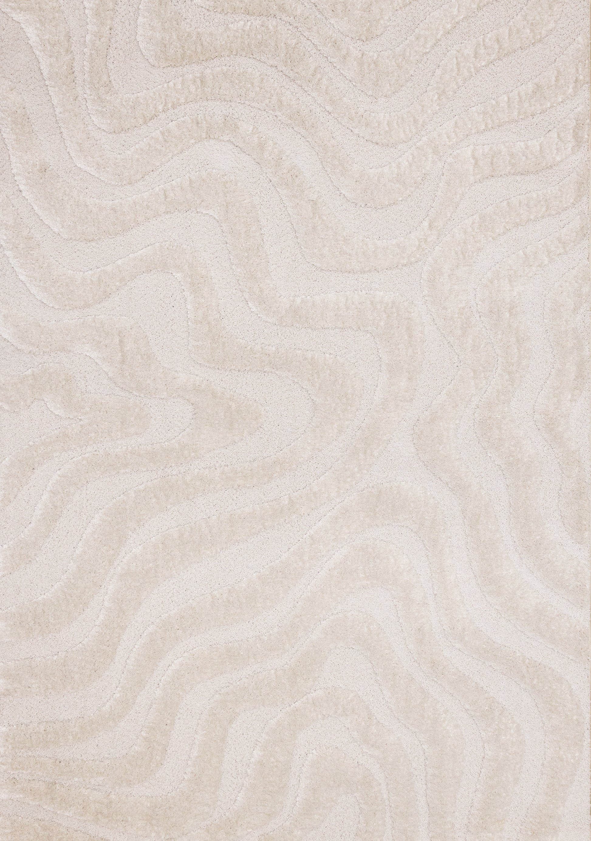Modern Organic White Area Rug-3