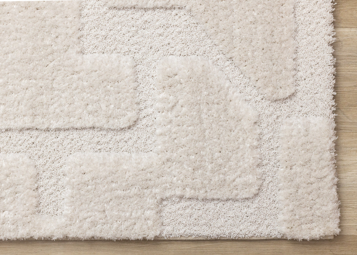 Modern Geometric White Area Rug
