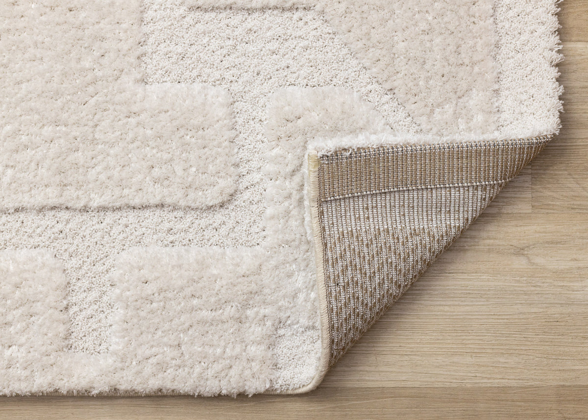 Modern Geometric White Area Rug