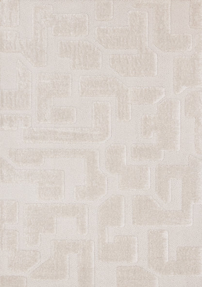 Modern Geometric White Area Rug-3