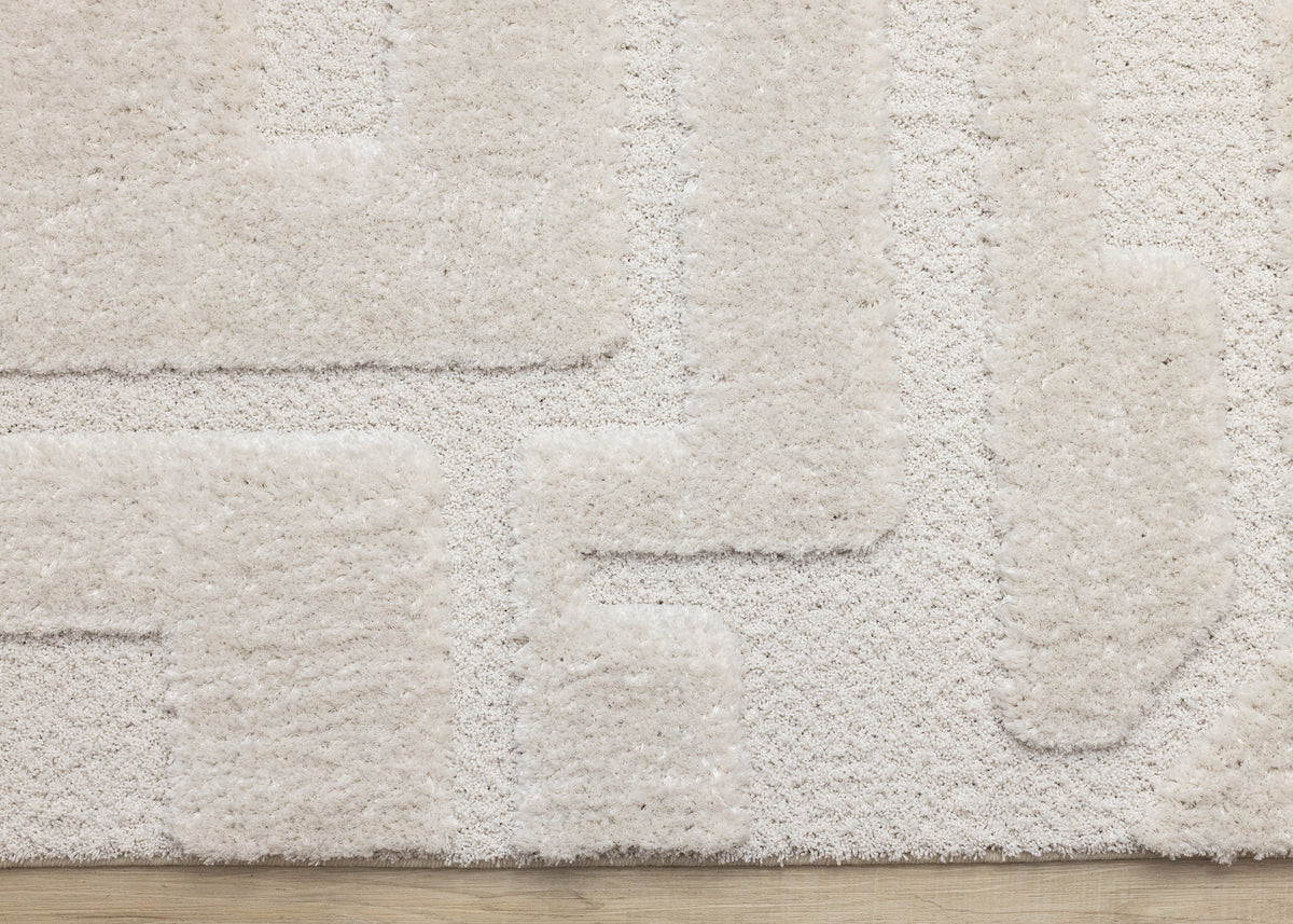 Modern Geometric White Area Rug