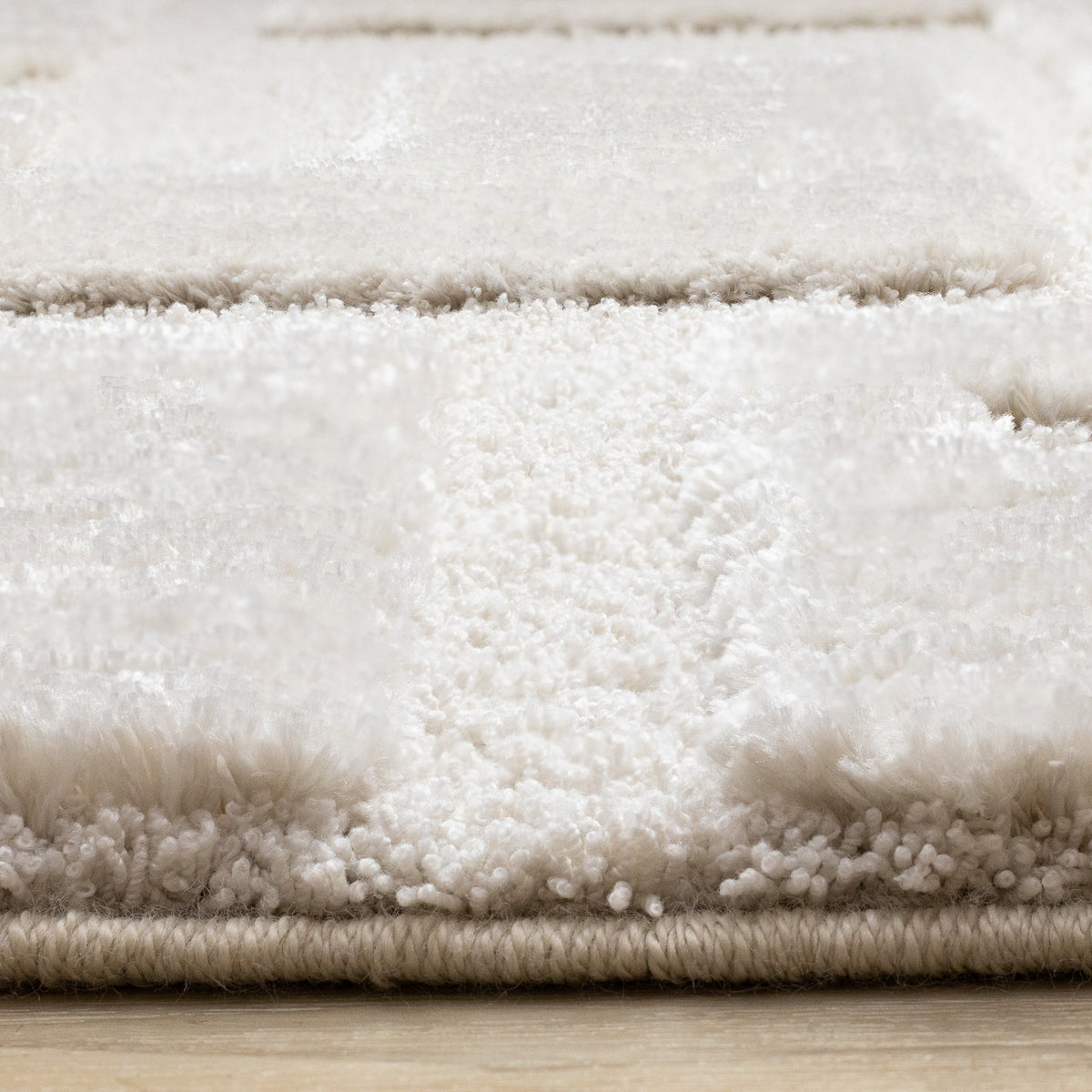 Modern Geometric White Area Rug