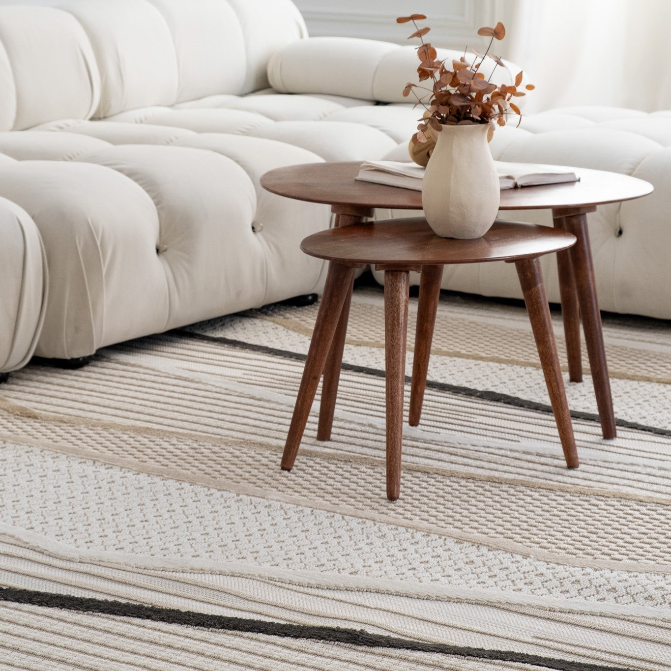 Tapis Maison Abstract Modern Crème