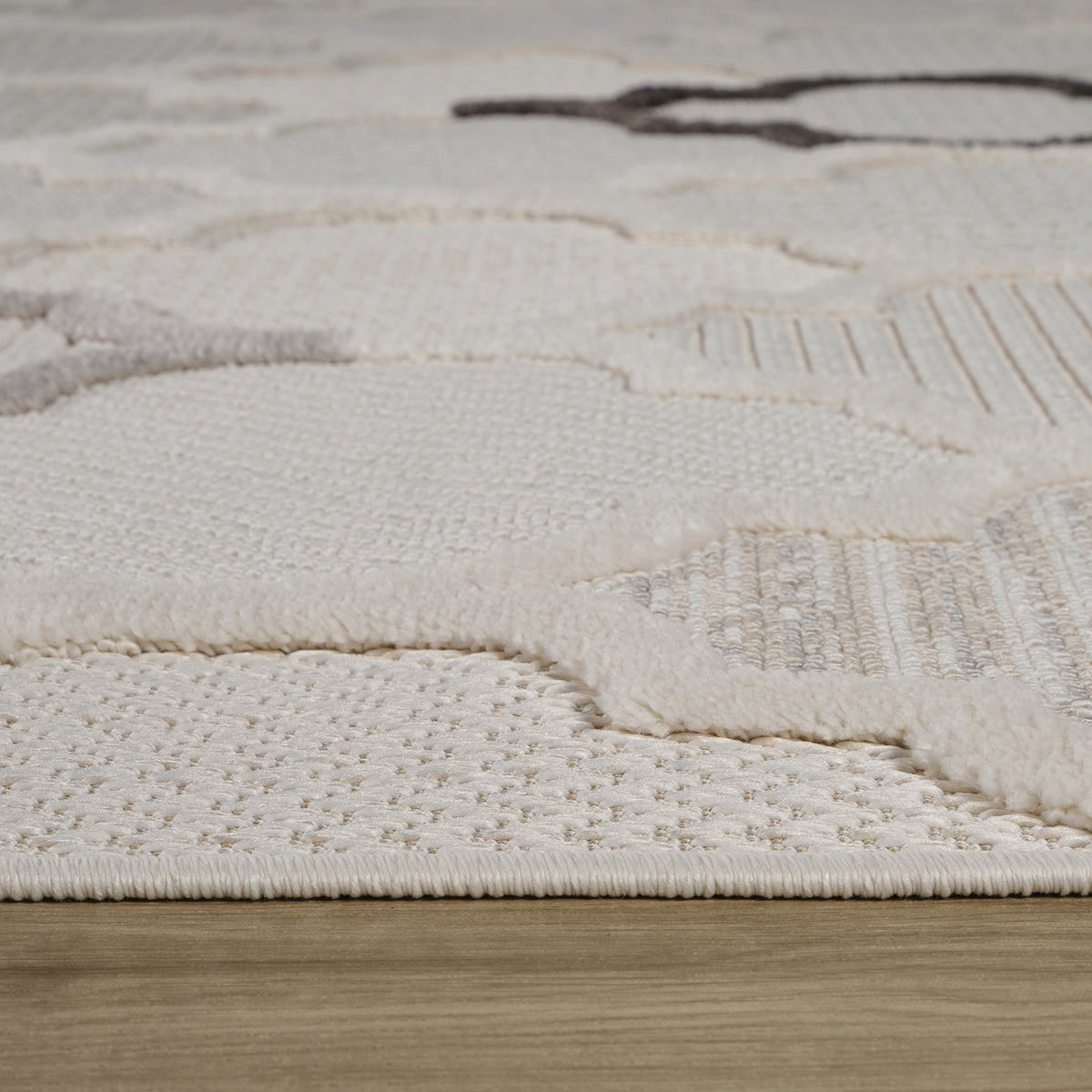 Elyra Trellis Contemporary Cream and Beige Indoor Rug