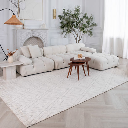 Tapis beige bohème abstrait Casa