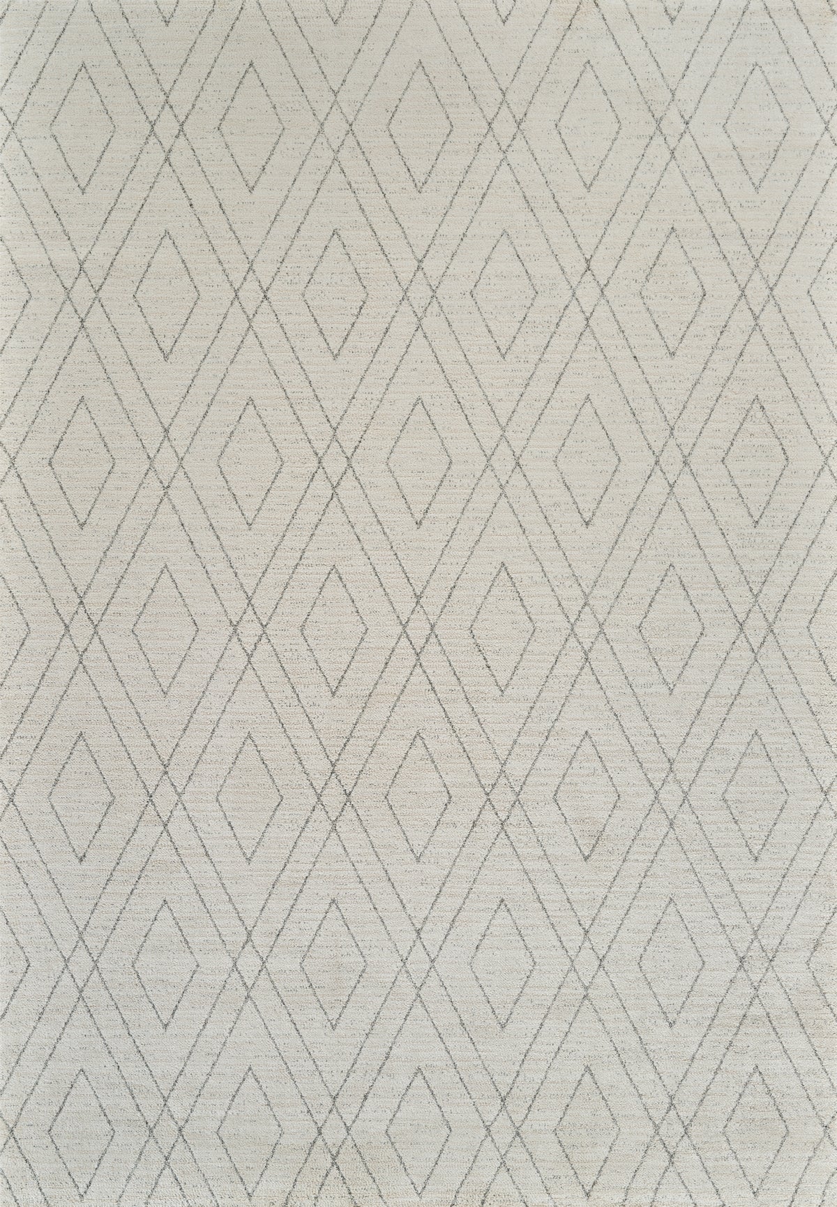 Alfombra de interior geométrica contemporánea Eirene beige y gris