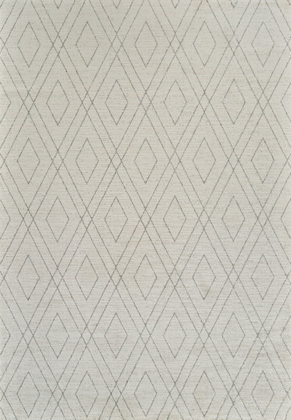 Eirene Geometric Contemporary Beige and Grey Indoor Rug