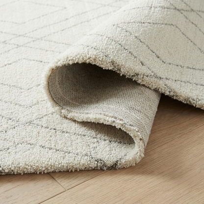 Eirene Geometric Contemporary Beige and Grey Indoor Rug