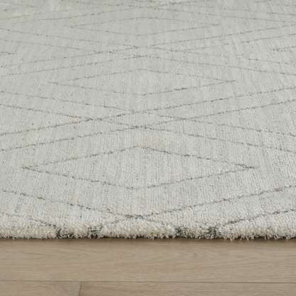 Eirene Geometric Contemporary Beige and Grey Indoor Rug