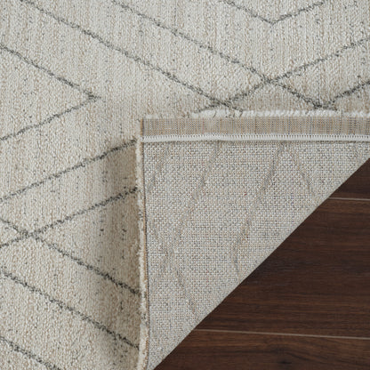 Eirene Geometric Comtemporary Beige and Grey Indoor Rug