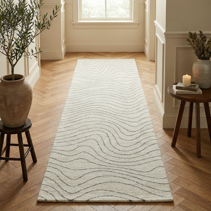 Rahil Abstract Contemporary Beige and Cream Indoor Rug