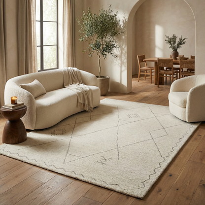 Alfombra Boho Beige Abstracta de Casa