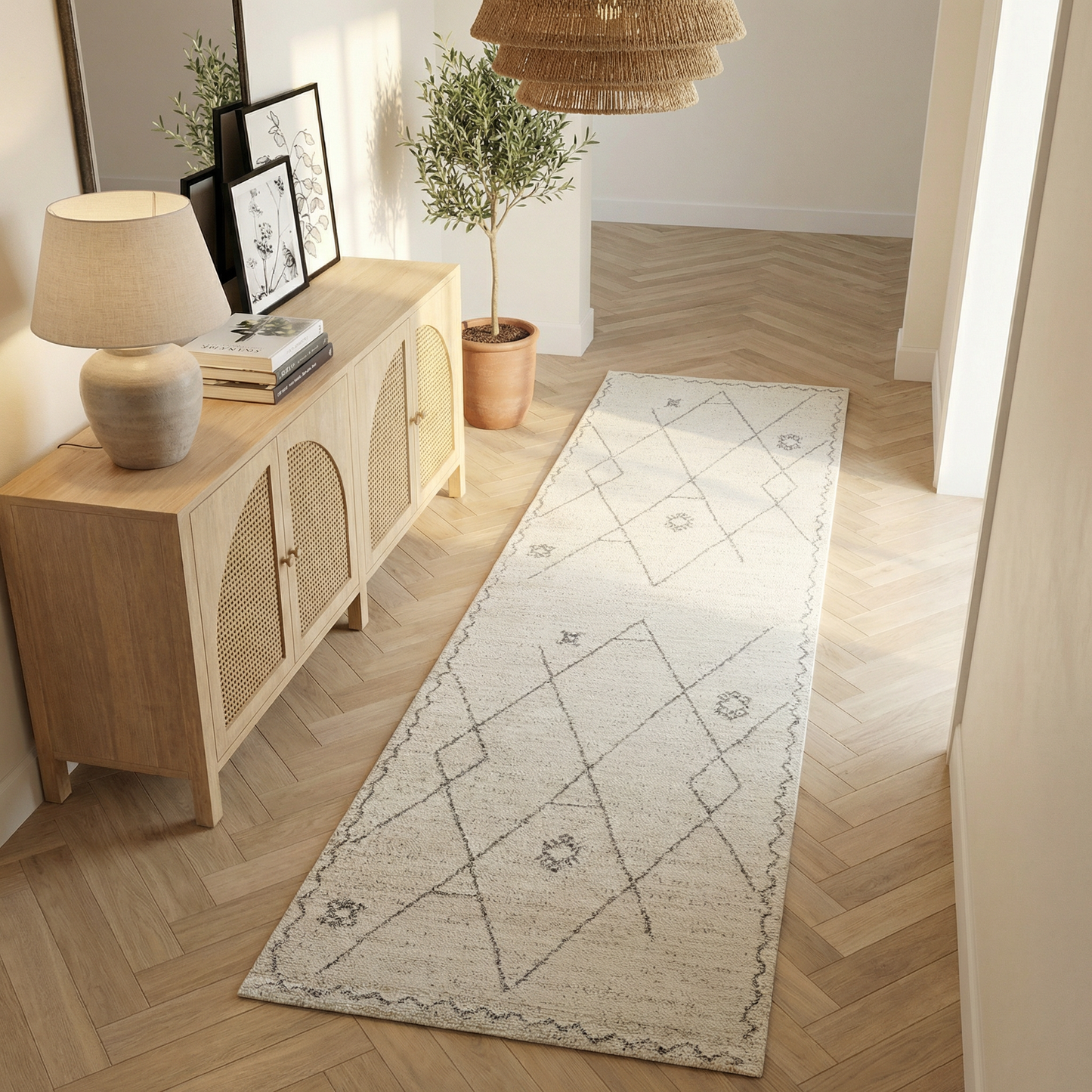 Alfombra Boho Beige Abstracta de Casa