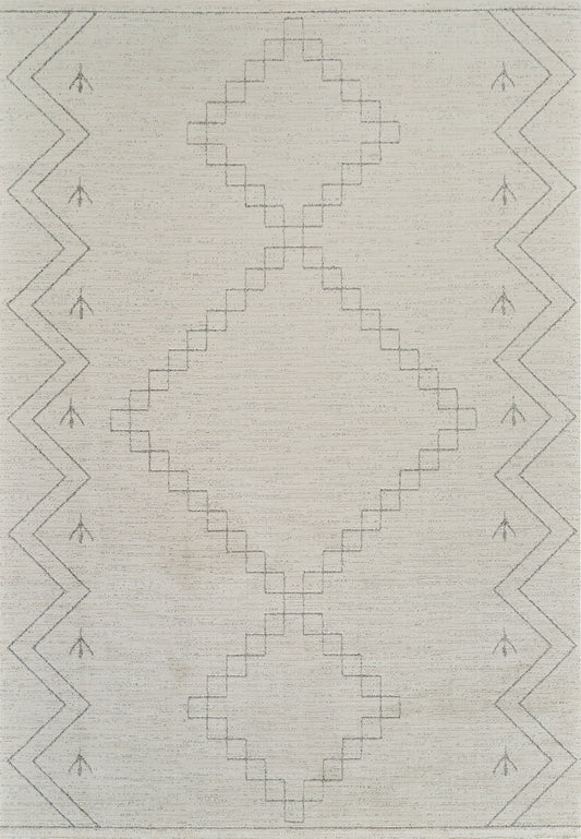 Avela Boho Modern Beige and Cream Indoor Rug