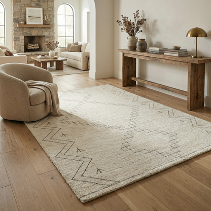 Tapis beige bohème abstrait Casa