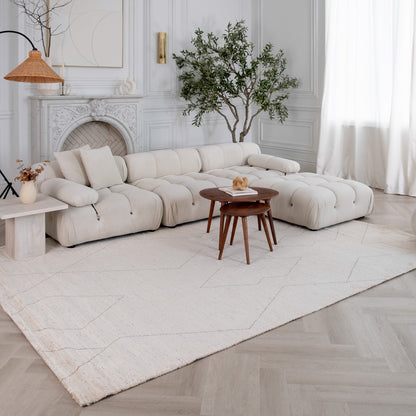 Tapis beige bohème abstrait Casa
