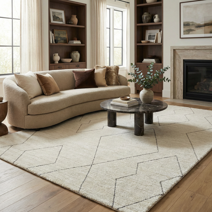 Tapis beige bohème abstrait Casa